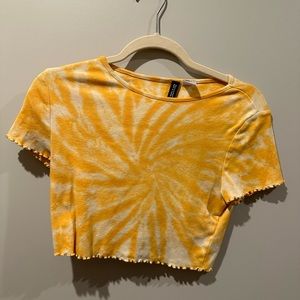 Small Orange Tye Dye Crop Top